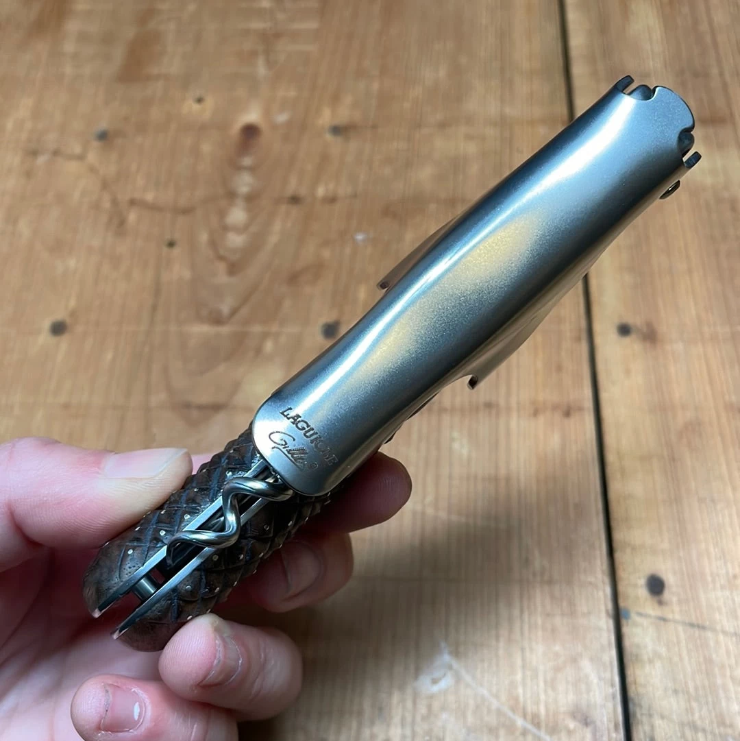 Fontenille Pataud Laguiole Magnum Sommelier Pocket Knife Carved Pinned Walnut 9 Fontenille Pataud Laguiole Magnum Sommelier Pocket Knife Carved Pinned Walnut - Image 7