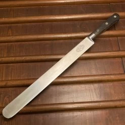 Vintage Sabatier Trumpet / Ancien Maison 12” Round Tip Carving Knife Stainless France 1950’s