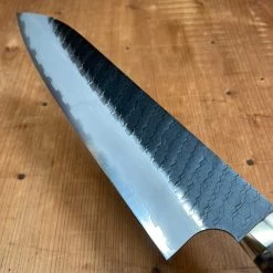 Nigara Hamono 210mm Gyuto SG2 Kurouchi Tsuchime Stabilized Maple Burl W/ Acrylic Western Handle -Knife shop image 7725da42 e450 4062 8c93 559e6ec5d69a