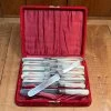 Vintage Landers Frary & Clark Set Of 12 Luncheon Knives Silverplate Carbon MOP In Box -Knife shop image 79dd82a6 fa9e 4158 b926 6cc27af9bc77