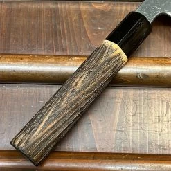 Tsukasa Hinoura 150mm Petty Shirogami Warikomi Kitaeji Suminagashi Burnt Chestnut Horn -Knife shop image 79f997bc f442 4896 9f2b 91ecf35772cf