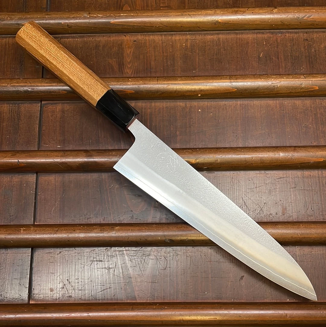Yoshikane Hamono 210mm Gyuto SKD Nashiji Teak Handle 3 Yoshikane Hamono 210mm Gyuto SKD Nashiji Teak Handle