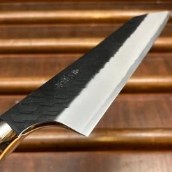 Nigara Hamono SG2 150mm Honesuki Kaku Kurouchi Tsuchime Stabilized Maple Burl Western Handle -Knife shop image 8026804b a677 4203 83a2 71f7e9b09374