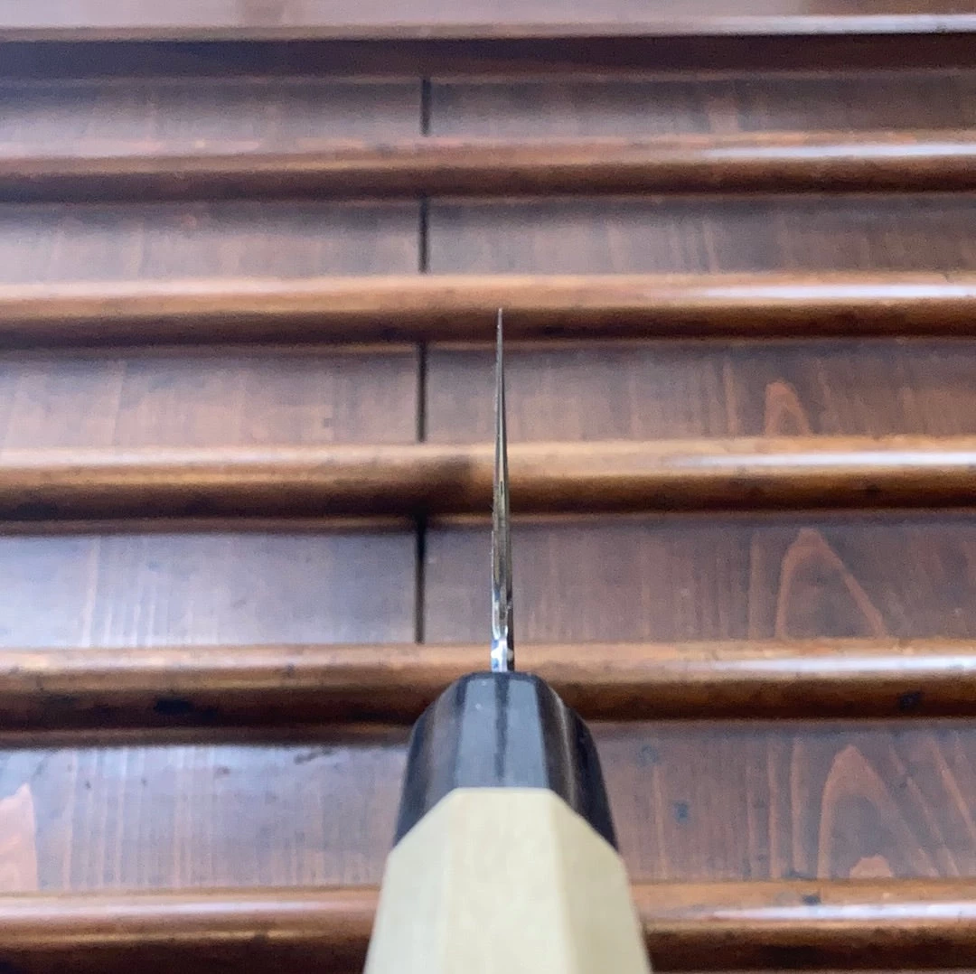 Sakai Kikumori X Bernal Cutlery Sori 255mm Kiritsuke Gyuto Aogami 1 Suminagashi 10 Sakai Kikumori X Bernal Cutlery Sori 255mm Kiritsuke Gyuto Aogami 1 Suminagashi - Image 8