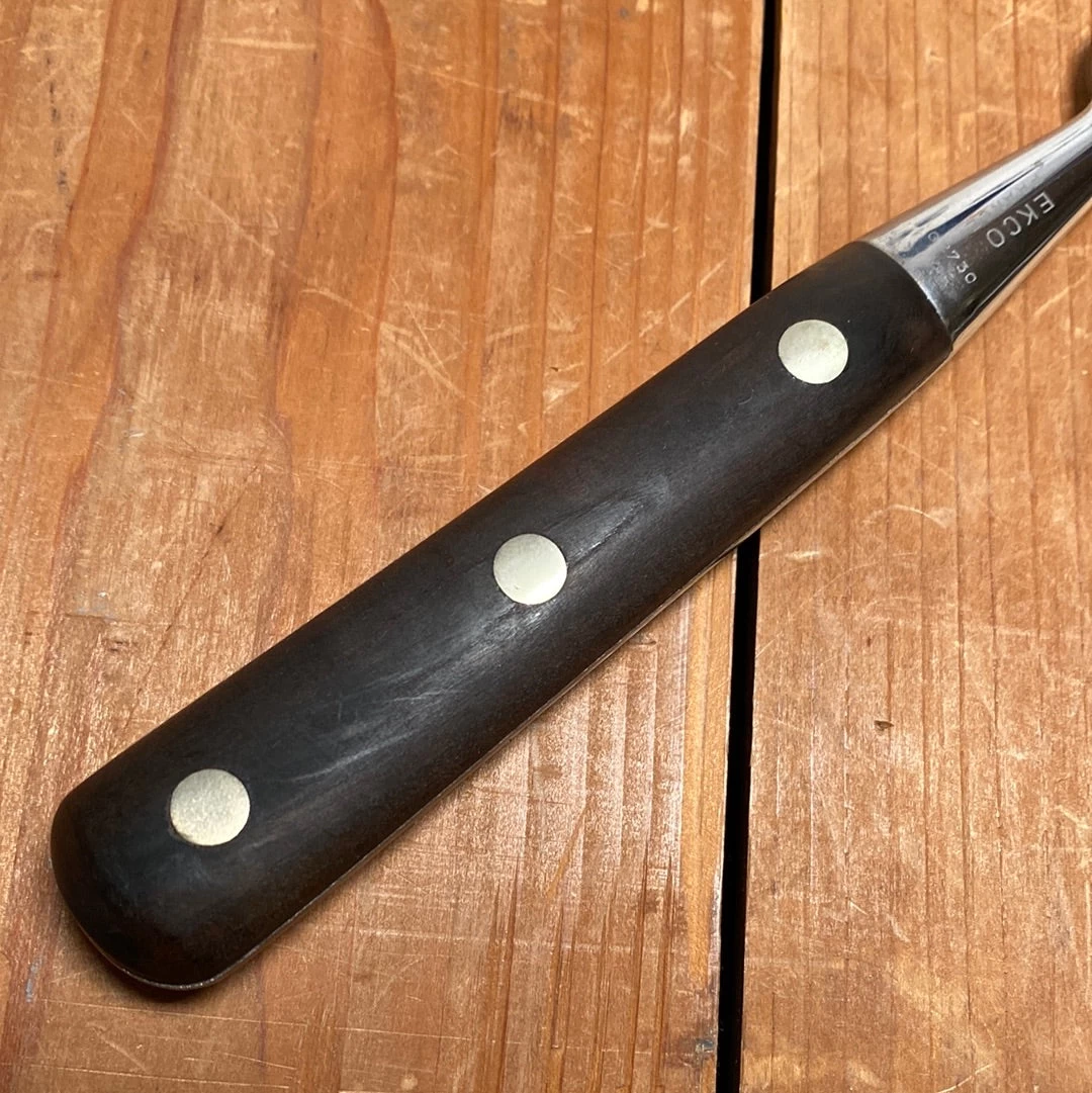 Vintage Sabatier Trumpet / Ancien Maison 6” Bayonet Fork Stainless Walnut France 1950’s 7 Vintage Sabatier Trumpet / Ancien Maison 6” Bayonet Fork Stainless Walnut France 1950’s - Image 5