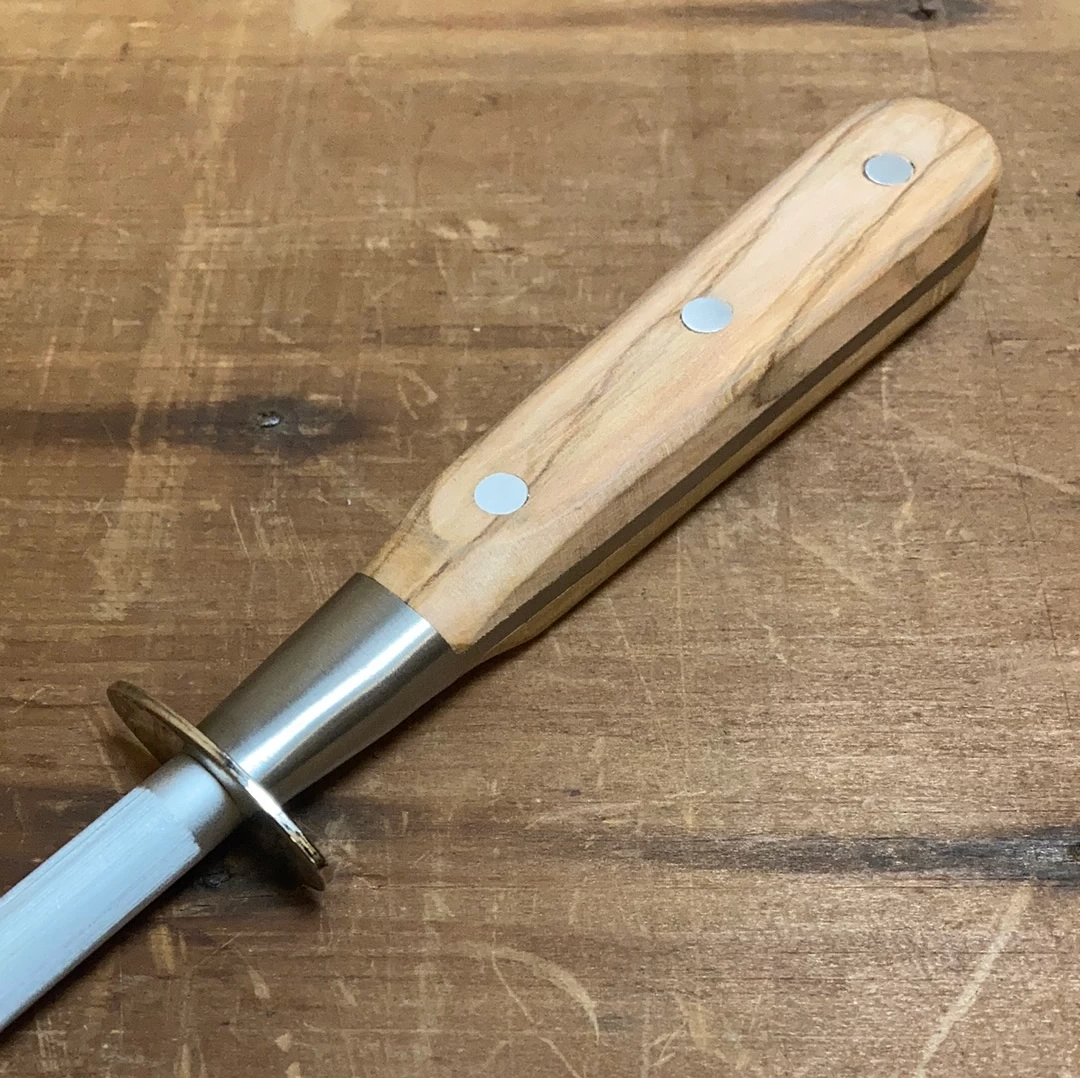 K Sabatier Authentique 8" Honing/Sharpening Steel Olive Handle 4 K Sabatier Authentique 8" Honing/Sharpening Steel Olive Handle - Image 2
