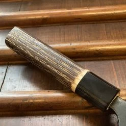 Kaji-bei 165mm Nakiri Iron Clad Aogami 2 Suminagashi Kurouchi Buffalo Horn Ring -Knife shop image 8ed7ab9f 3d08 460d 95e1 89eec313ba93