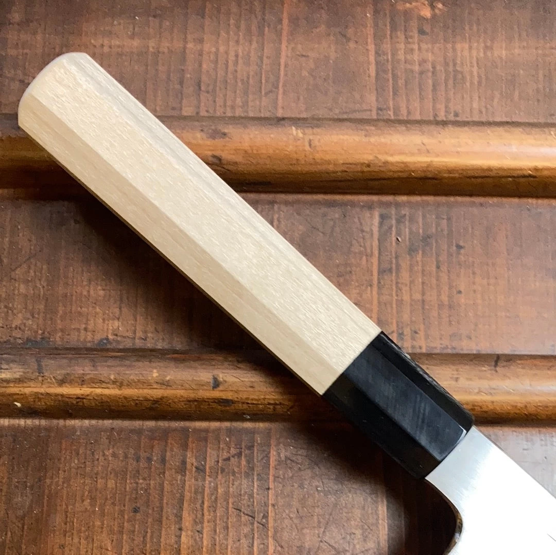 Hitohira Gorobei Rikichi 240mm Gyuto Shirogami 2 Kasumi Ho Wood 4 Hitohira Gorobei Rikichi 240mm Gyuto Shirogami 2 Kasumi Ho Wood - Image 2