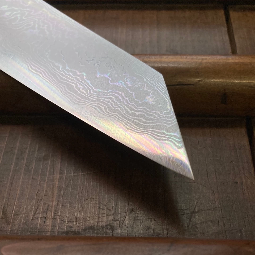 Sakai Kikumori X Bernal Cutlery Sori 270mm Kiritsuke Sujihiki Aogami 1 Suminagashi 6 Sakai Kikumori X Bernal Cutlery Sori 270mm Kiritsuke Sujihiki Aogami 1 Suminagashi - Image 4