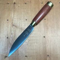 Friedr Herder 5” Old Farmer's Knife Flexible Carbon Steel Cherry Brass W/ Loop