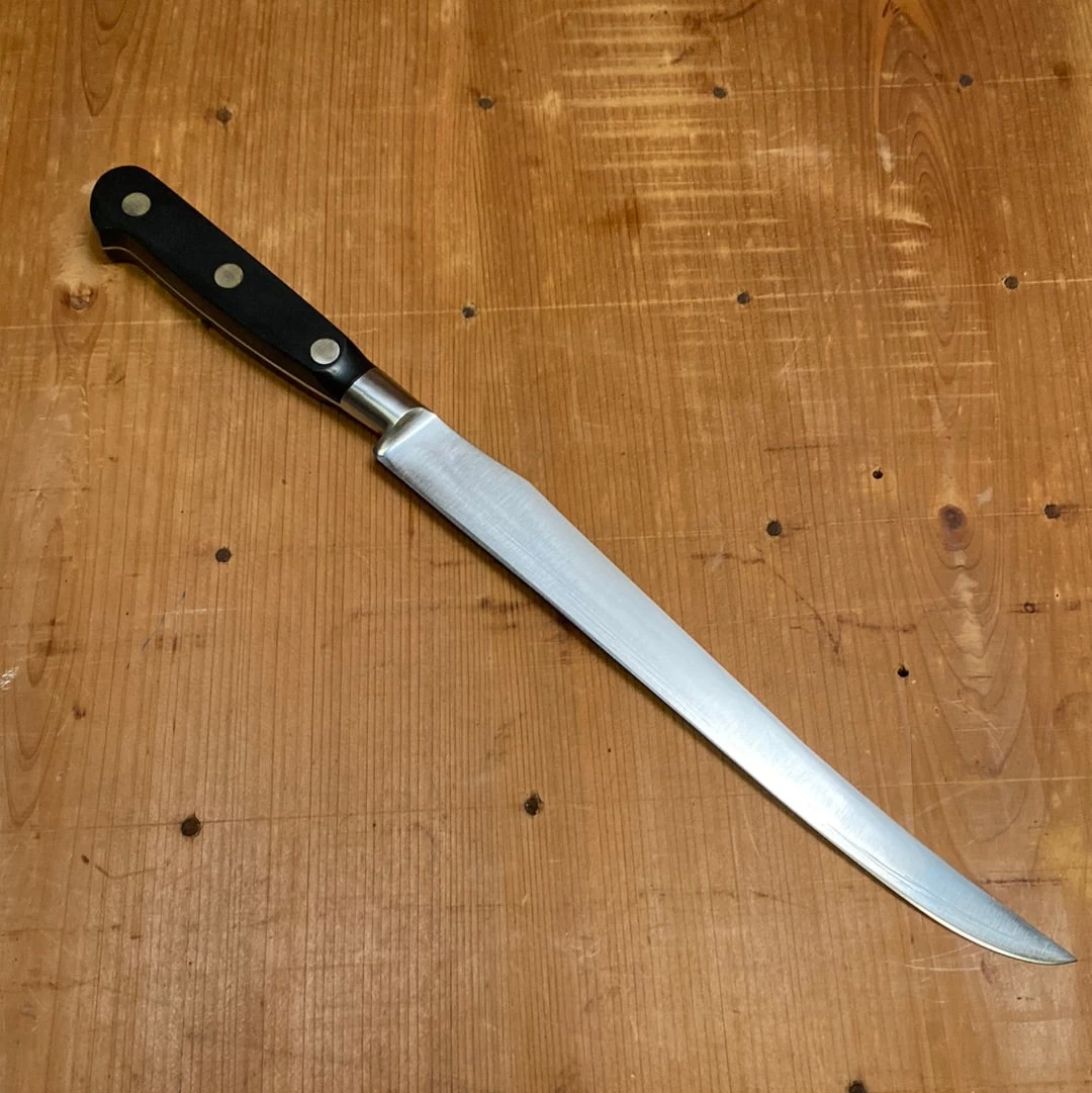 Vintage Sabatier Trumpet Ancienne Maison 8.25” Yataghan Slicer Stainless 1950’s 4 Vintage Sabatier Trumpet Ancienne Maison 8.25” Yataghan Slicer Stainless 1950’s - Image 2