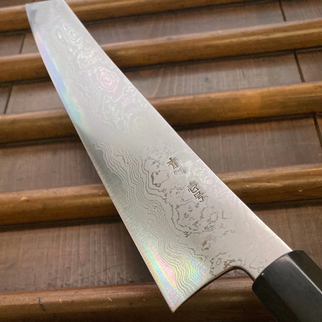 Sakai Kikumori X Bernal Cutlery Sori 270mm Kiritsuke Sujihiki Aogami 1 Suminagashi 8 Sakai Kikumori X Bernal Cutlery Sori 270mm Kiritsuke Sujihiki Aogami 1 Suminagashi - Image 6