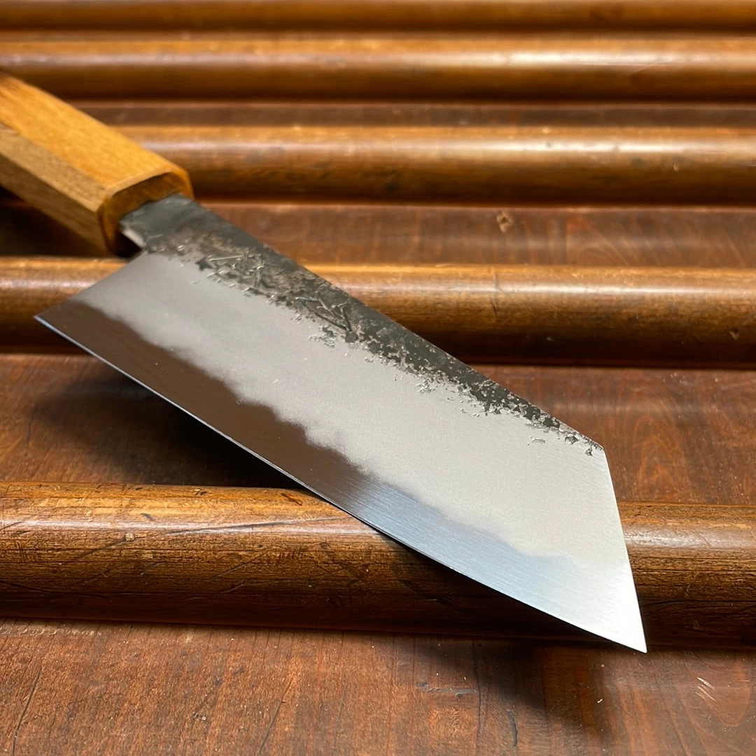 Hado Sumi 135mm Ko-Bunka Shirogami 2 Kurouchi Finish Burnt Oak 4 Hado Sumi 135mm Ko-Bunka Shirogami 2 Kurouchi Finish Burnt Oak - Image 2
