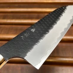 Nigara Hamono SG2 180mm Santoku Kurouchi Tsuchime Stabilized Maple Burl Western Handle -Knife shop image 9e45de2e 8d85 47c6 9911 614174488861