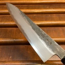 Sakai Kikumori Nakagawa 210mm Gyuto Aogami 1 Kurouchi Burnt Chestnut W/ Saya -Knife shop image a1b1bfb7 fad3 49a1 8e7f 8e9c784ab4c9