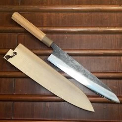 Konosuke Madei Sumiiro 240mm Gyuto SLD Kurouchi Nashiji - By Nihei W/ Saya -Knife shop image a2ff9c7f 11f1 4fa8 b097 00169336f99e