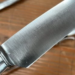 Vintage Landers Frary & Clark Aetna Works Carving Set Carbon Steel Large Sterling Ferrules Stag ~1880's-1910's -Knife shop image a504648c ba2e 4696 b037 bbb73771e60d