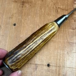 Vintage American Nogent Style 9.75" Slicer Forged Carbon Steel Antler Re-Handle -Knife shop image a555e5d6 f0c5 448f 8d87 ed01eacacd36