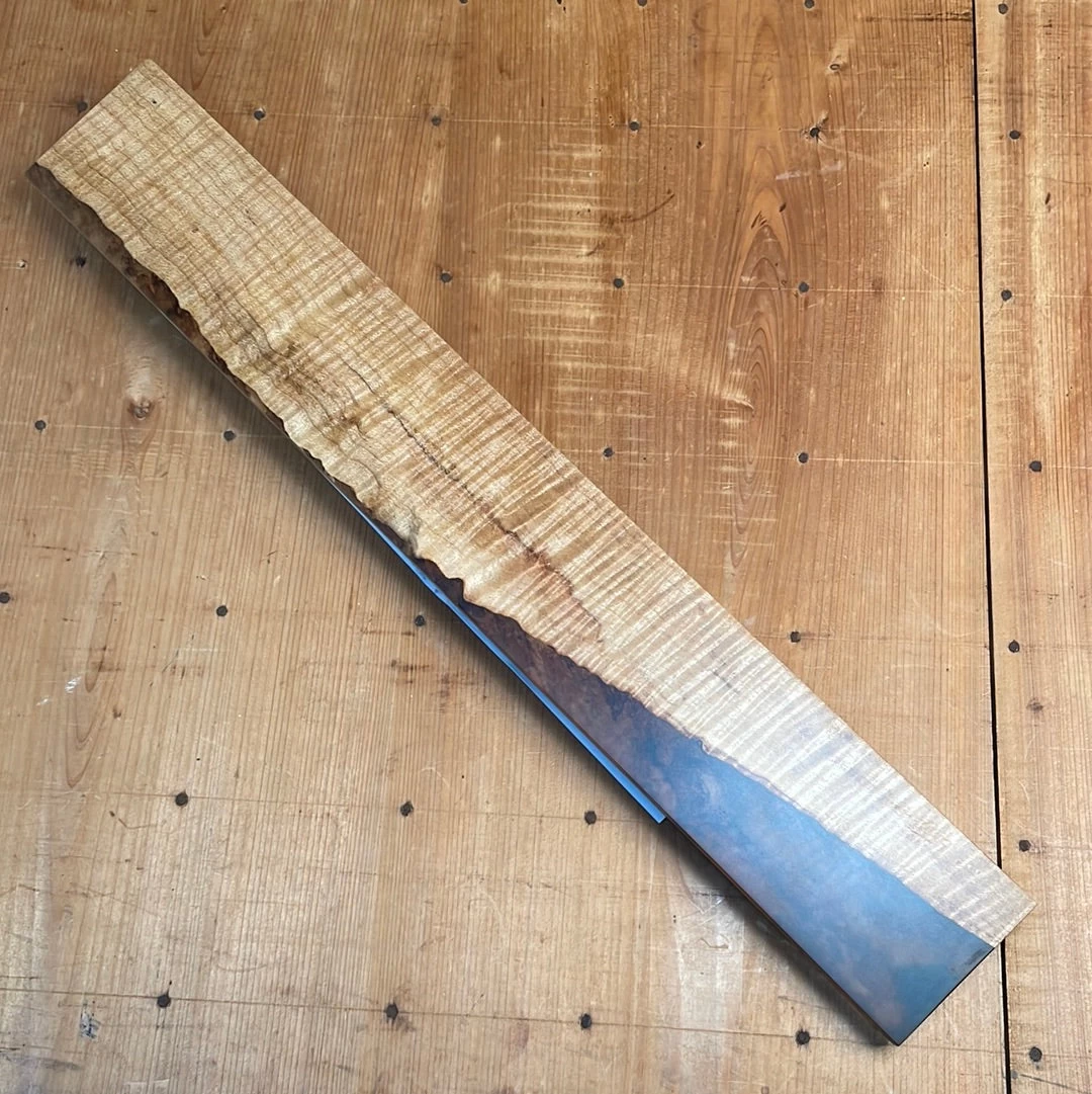 Knife En Place Harmony Select Large Spalted Curly Maple With Translucent Gray Epoxy Magnetic Knife Holder 3 Knife En Place Harmony Select Large Spalted Curly Maple With Translucent Gray Epoxy Magnetic Knife Holder