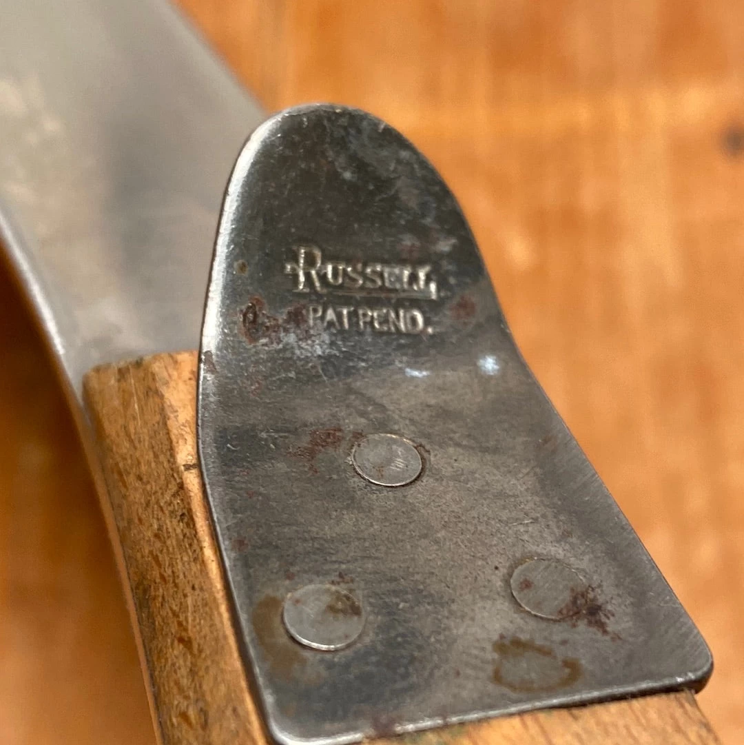 Vintage J Russell Green River Works 6” Skinning Knife Carbon 1920’s 10 Vintage J Russell Green River Works 6” Skinning Knife Carbon 1920’s - Image 8