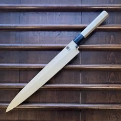 Sakai Kikumori Choyo 300mm Yanagi Shirogami 2 With Saya - LEFTY -Knife shop image b28feeb0 4338 4dfd 84cb 814b9d81d790