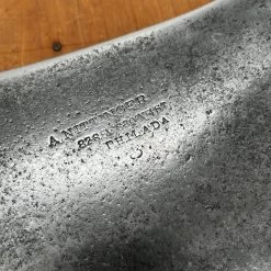 Vintage A Nittinger 10" Splitter Hand Forged Carbon Steel Turned Wood Handle ~1860's-80's -Knife shop image b34f8144 7eca 4179 a8f0 54972107dde1