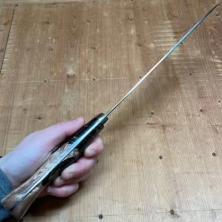 Nigara Hamono 240mm Gyuto SG2 Kurouchi Tsuchime Stabilized Maple Burl With Acrylic Western Handle -Knife shop image b69f89be 8e15 4ed4 8475 06831aeb621b