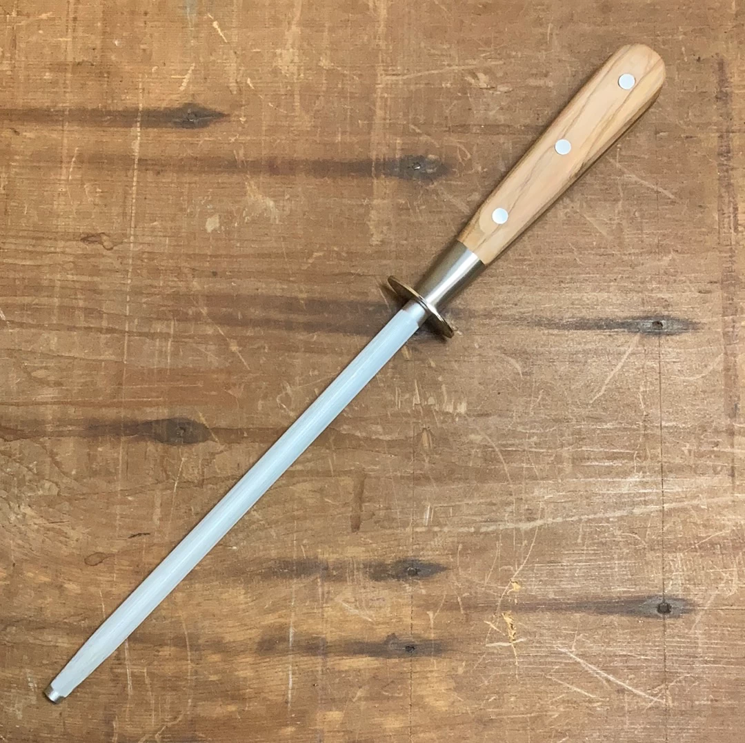 K Sabatier Authentique 8" Honing/Sharpening Steel Olive Handle 3 K Sabatier Authentique 8" Honing/Sharpening Steel Olive Handle