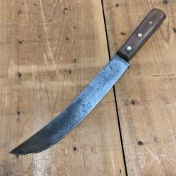 Vintage Unmarked 10” Scimitar Carbon Steel American 1930’s-60’s