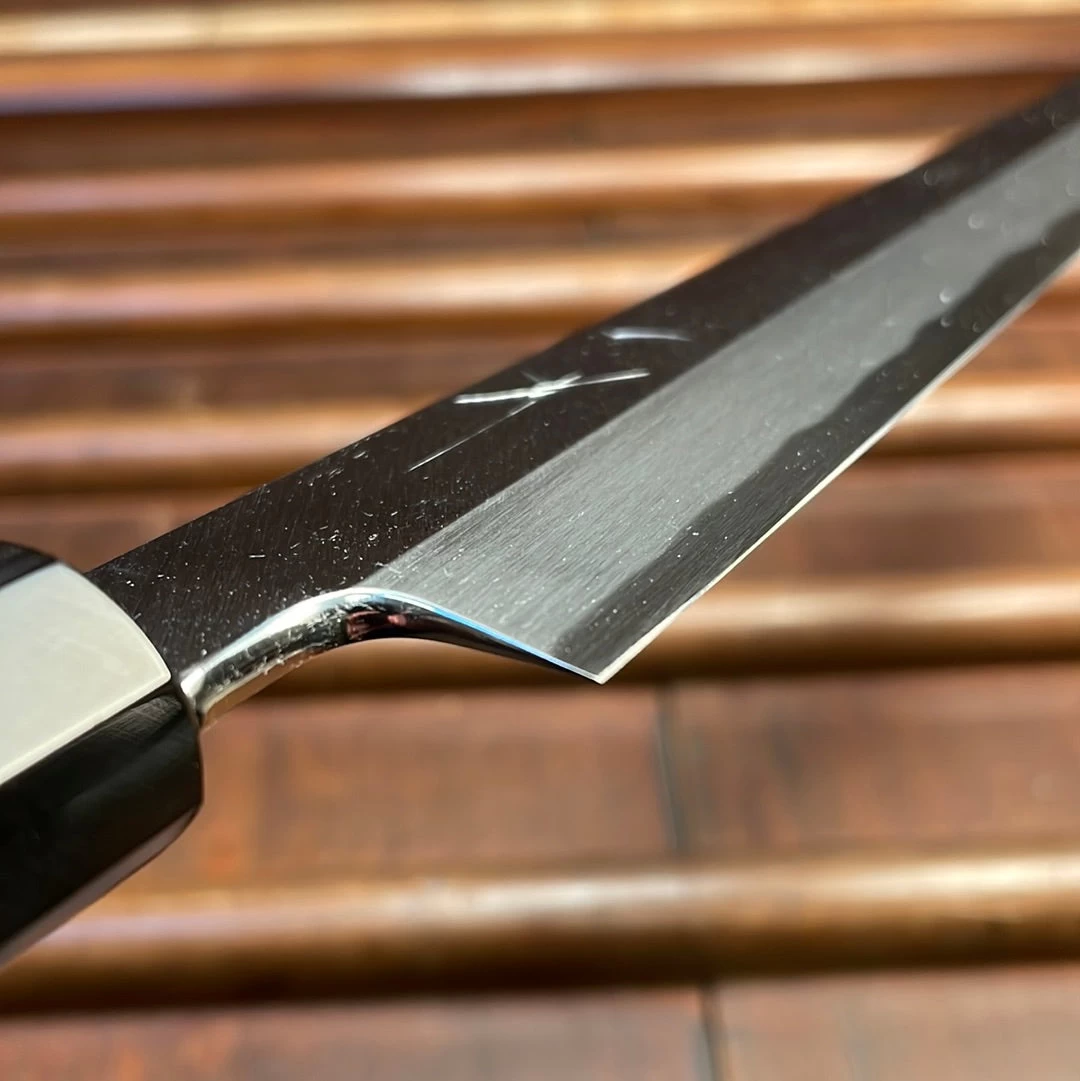 Hitohira Kikuchiyo Manzo 270mm Sakimaru Yanagi Aogami 2 Ho Wood W Saya 8 Hitohira Kikuchiyo Manzo 270mm Sakimaru Yanagi Aogami 2 Ho Wood W Saya - Image 6