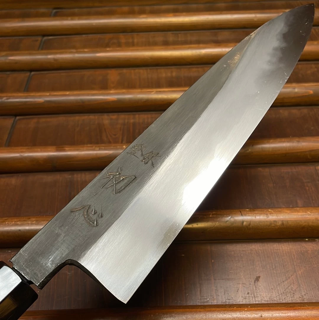 Hatsukokoro Yoake 240mm Gyuto Aogami 1 Kurouchi Wenge Handle 5 Hatsukokoro Yoake 240mm Gyuto Aogami 1 Kurouchi Wenge Handle - Image 3