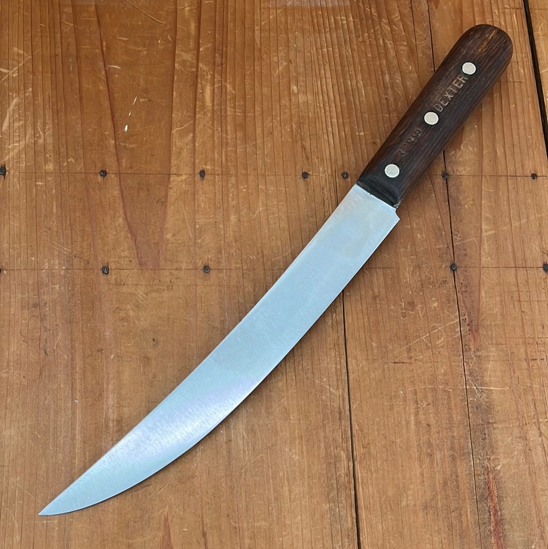 Vintage Dexter 10" Scimitar Carbon Steel Rosewood 1950's-70's 3 Vintage Dexter 10" Scimitar Carbon Steel Rosewood 1950's-70's