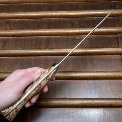 Nigara Hamono 210mm Kiritsuke Gyuto SG2 Kurouchi Tsuchime Stabilized Maple Burl Western Handle -Knife shop image be873959 f305 4f45 8ae4 1c8cd56c5359