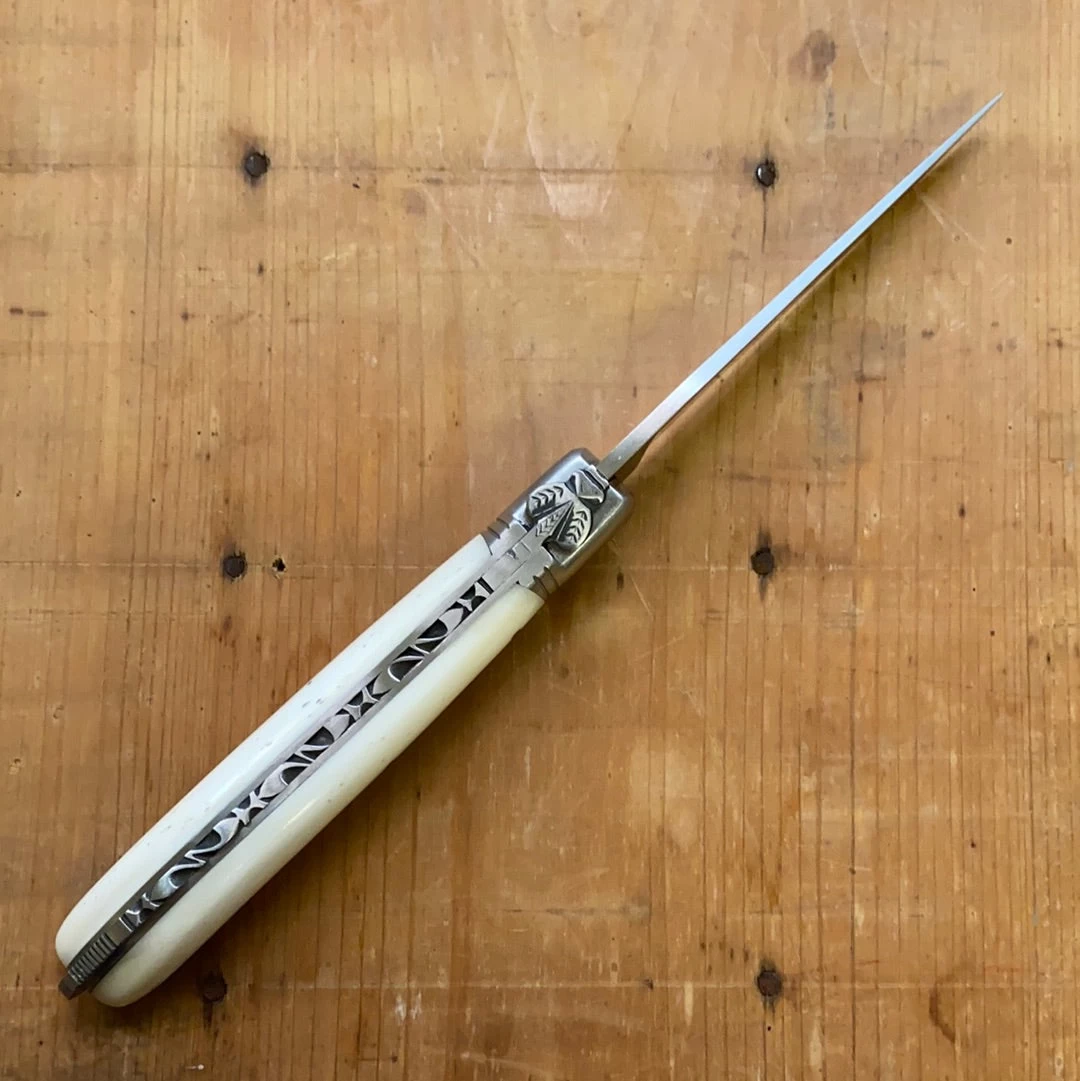 Fontenille Pataud Laguiole Nature 12cm Pocket Knife Cow Bone Lockback 6 Fontenille Pataud Laguiole Nature 12cm Pocket Knife Cow Bone Lockback - Image 4