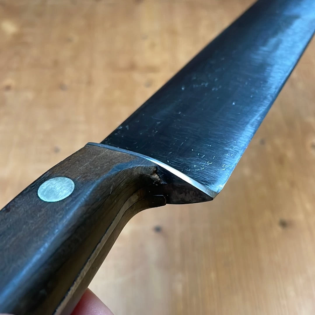 Vintage N Schreiber & Sons 10" Hand Forged Carbon Steel Slicer ~1950's 8 Vintage N Schreiber & Sons 10" Hand Forged Carbon Steel Slicer ~1950's - Image 6