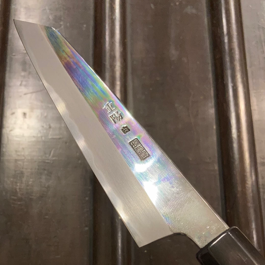 Sakai Kikumori Choyo 135mm Kiritsuke Petty Shirogami 2 With Saya 6 Sakai Kikumori Choyo 135mm Kiritsuke Petty Shirogami 2 With Saya - Image 4