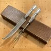 Vintage French Carving Set Silver & Carbon Steel Paris Acier Forge