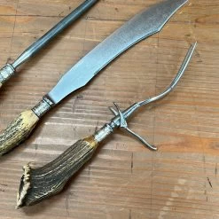 Vintage Meriden Cutlery Co Carving Set Carbon Steel Crown Stag 1918-1925 -Knife shop image ccc4b29e 8287 47c9 aa37 5d895391ff98