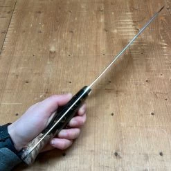 Nigara Hamono 240mm Kiritsuke Gyuto SG2 Kurouchi Tsuchime Stabilized Maple Burl W/ Acrylic Western Handle 15 Nigara Hamono 240mm Kiritsuke Gyuto SG2 Kurouchi Tsuchime Stabilized Maple Burl W/ Acrylic Western Handle -Knife shop image cd2d29e5 bd4b 4a5b 8d28 bcd4fc600bb7