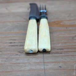 Vintage Gebr. Muller Stuttgart Dessert Or Child's Cutlery Set Carbon Steel Bone Circa ~1900 -Knife shop image d338c738 51f7 45cc afdc ccffe17e1a71