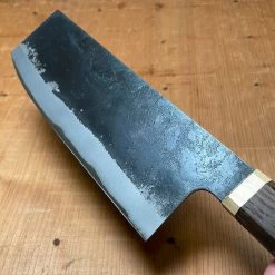 Blenheim Forge 165mm Nakiri Stainless Clad Aogami Super Fumed Oak & Brass 12 Blenheim Forge 165mm Nakiri Stainless Clad Aogami Super Fumed Oak & Brass -Knife shop image d3e6068e 3ac1 4415 b808 ec33470b53ee