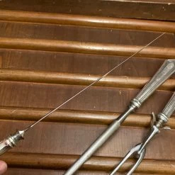 Vintage Unmarked 3pc Carving Set Carbon Steel Sterling Handles USA 1890’s-1920’s? -Knife shop image d6ae25c7 3e03 4800 bea6 955db8710651