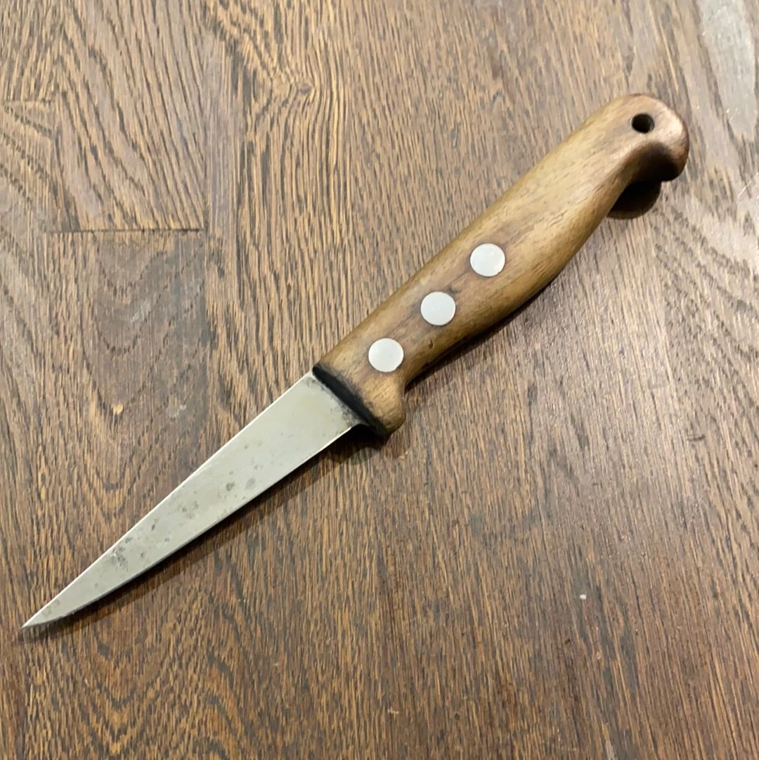 Vintage Unmarked German (Henckels?) 3.75” Boning Knife Carbon Steel 3 Vintage Unmarked German (Henckels?) 3.75” Boning Knife Carbon Steel
