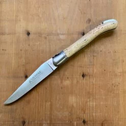Fontenille Pataud Laguiole Nature 12cm Pocket Knife Ash Burl Lockback