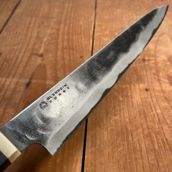 Blenheim Forge 225mm Slicer Stainless Clad Aogami Super Oak & Brass -Knife shop image db27fb2a 6d98 47a4 ba45 b137caf6b78f