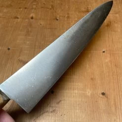Vintage American 8" Chef Knife Carbon Steel & Beechwood LF&C? ~1920's-50's -Knife shop image dbefd86e 96ef 4b21 bcf1 ec28d8b81a75