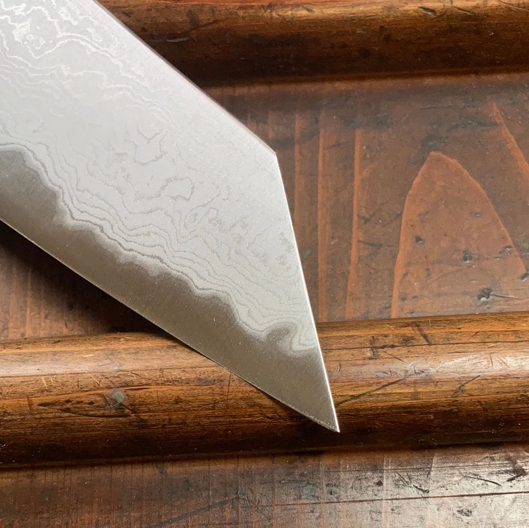 Sakai Kikumori X Bernal Cutlery Sori 255mm Kiritsuke Gyuto Aogami 1 Suminagashi 7 Sakai Kikumori X Bernal Cutlery Sori 255mm Kiritsuke Gyuto Aogami 1 Suminagashi - Image 5
