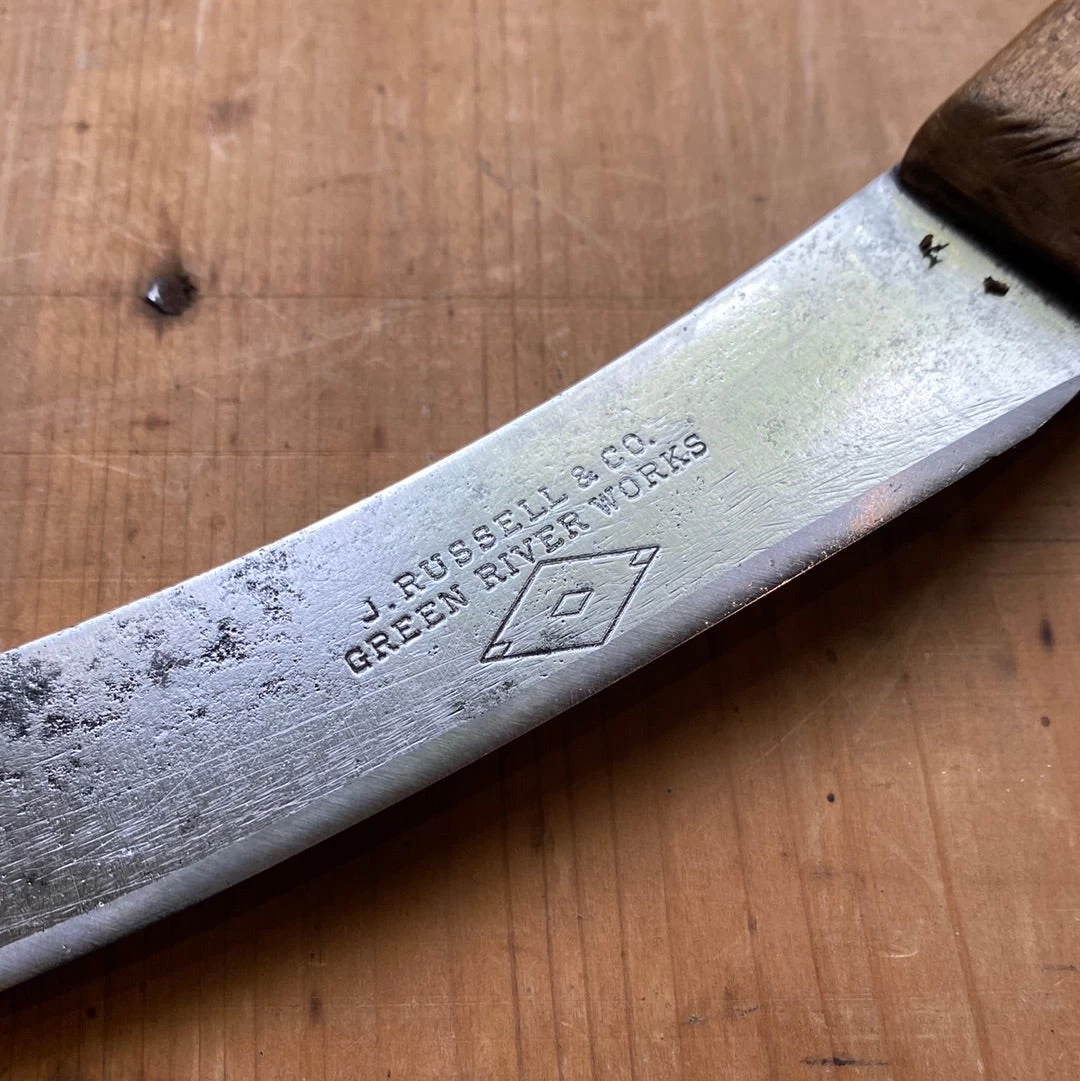 Vintage J Russell Green River Works 6” Skinning Knife Carbon 1884-1920’s 4 Vintage J Russell Green River Works 6” Skinning Knife Carbon 1884-1920’s - Image 2