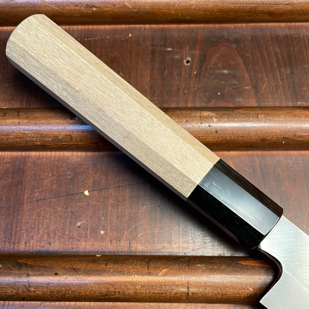 Hitohira Kikuchiyo Manzo 270mm Sakimaru Yanagi Aogami 2 Ho Wood W Saya 5 Hitohira Kikuchiyo Manzo 270mm Sakimaru Yanagi Aogami 2 Ho Wood W Saya - Image 3