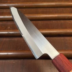 Tagai Sanjo 135mm Petty Migaki Stainless Clad Shirogami 2 Oak And Bubinga Handle -Knife shop image e63aedea 511e 4f6c a854 0c698b4c2fa6